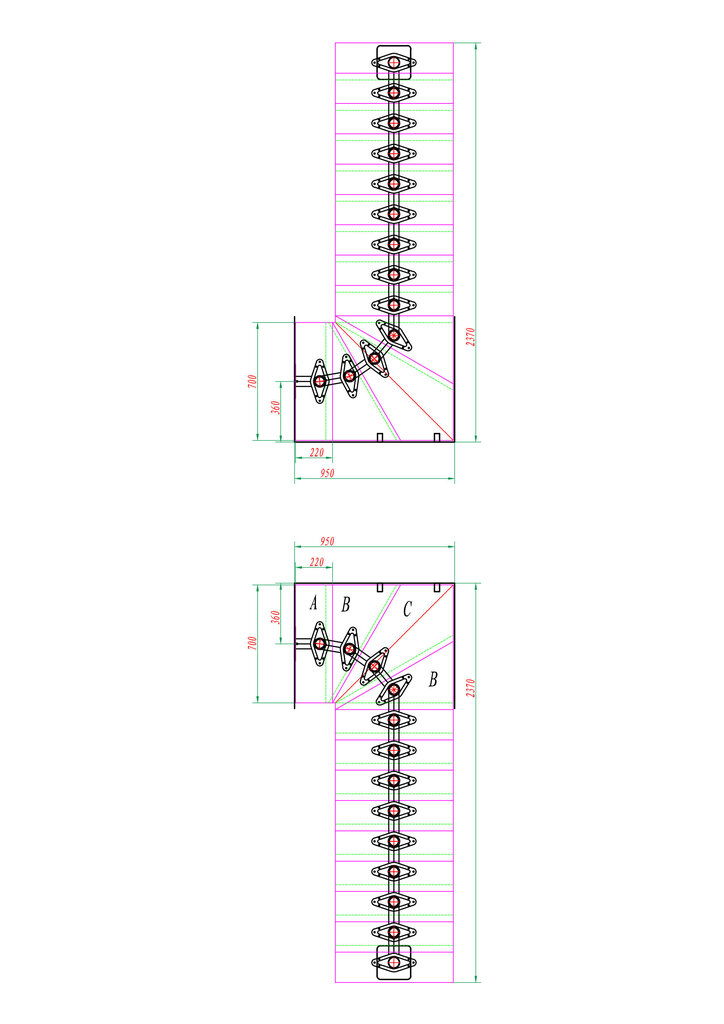 Moduļu kāpnes BOSTON DOLLE Baltā 1/4 pagrieziena. Komplektā augstums: 266-350 cm цена и информация | Kāpnes | 220.lv