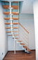 Moduļu kāpnes BOSTON DOLLE Baltā 1/4 pagrieziena. Komplektā augstums: 266-350 cm цена и информация | Kāpnes | 220.lv