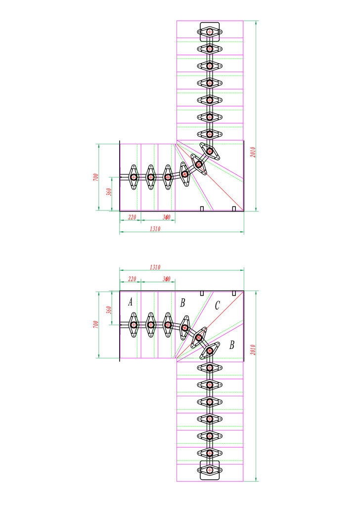 Moduļu kāpnes BOSTON DOLLE Baltā 1/4 pagrieziena. Komplektā augstums: 266-350 cm цена и информация | Kāpnes | 220.lv