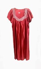 Длинная ночная рубашка/ шелк / красный  цена и информация | Женские пижамы, ночнушки | 220.lv