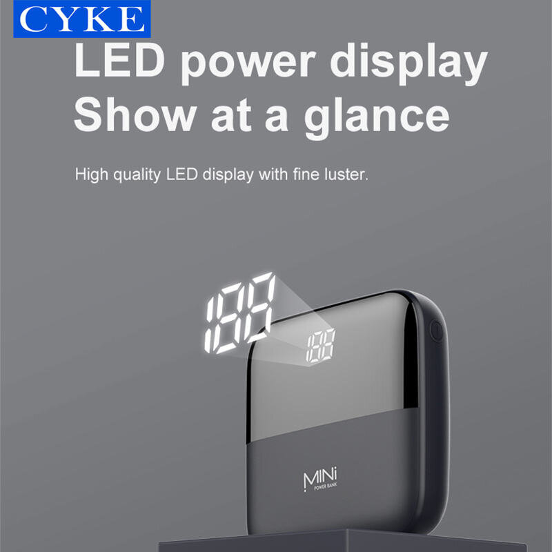 Mini mobilā barošanas banka ar LED displeju, Cyke Q5, 10000mAh (Power Bank) cena un informācija | Lādētāji-akumulatori (Power bank) | 220.lv