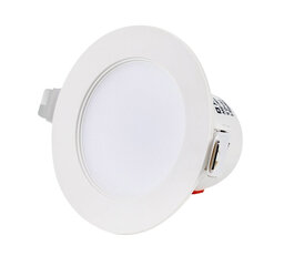 LED leju apgaismojums IP44 5W, 3000K, padziļināts. hroms Ø 60/83mm - 450 lm cena un informācija | Iebūvējamās lampas, LED paneļi | 220.lv