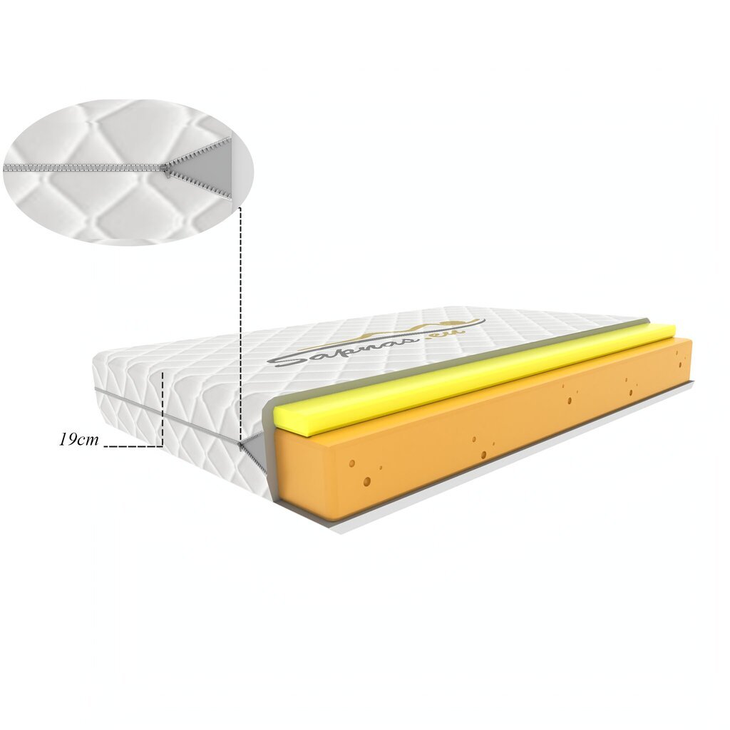Poliuretāna matracis MĖNULIS 15 + viskoze, 90x200 cm cena un informācija | Matrači | 220.lv
