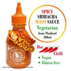 Veģetārā Srirača Pikantā asā čili mērce ar Majonēzi, Vegetarian SPICY SRIRACHA HOT CHILLI MAYO SAYCE, Flying Goose Brand, 200ml. cena un informācija | Mērces | 220.lv