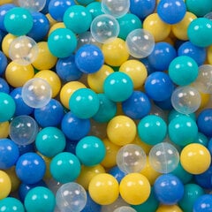 Квадратный манеж Selonis с 900 мячами, серый:синий/бирюзовый/желтый/прозрачный цена и информация | Игрушки для малышей | 220.lv