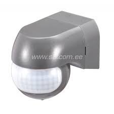Kustības sensors 180º pelēks IP44 cena un informācija | Iebūvējamās lampas, LED paneļi | 220.lv
