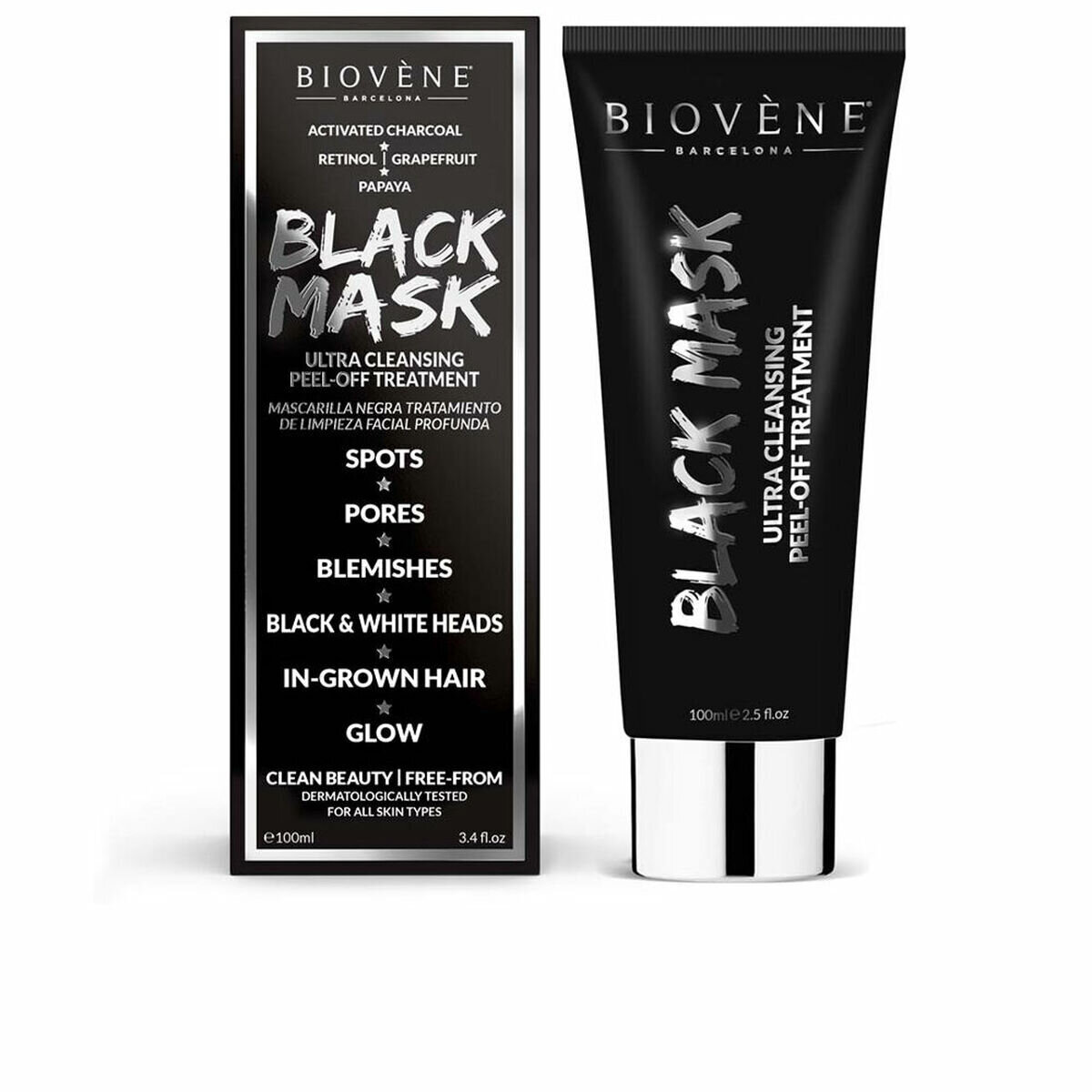 Маска для лица Peel Off Biovène Black Mask цена | 220.lv