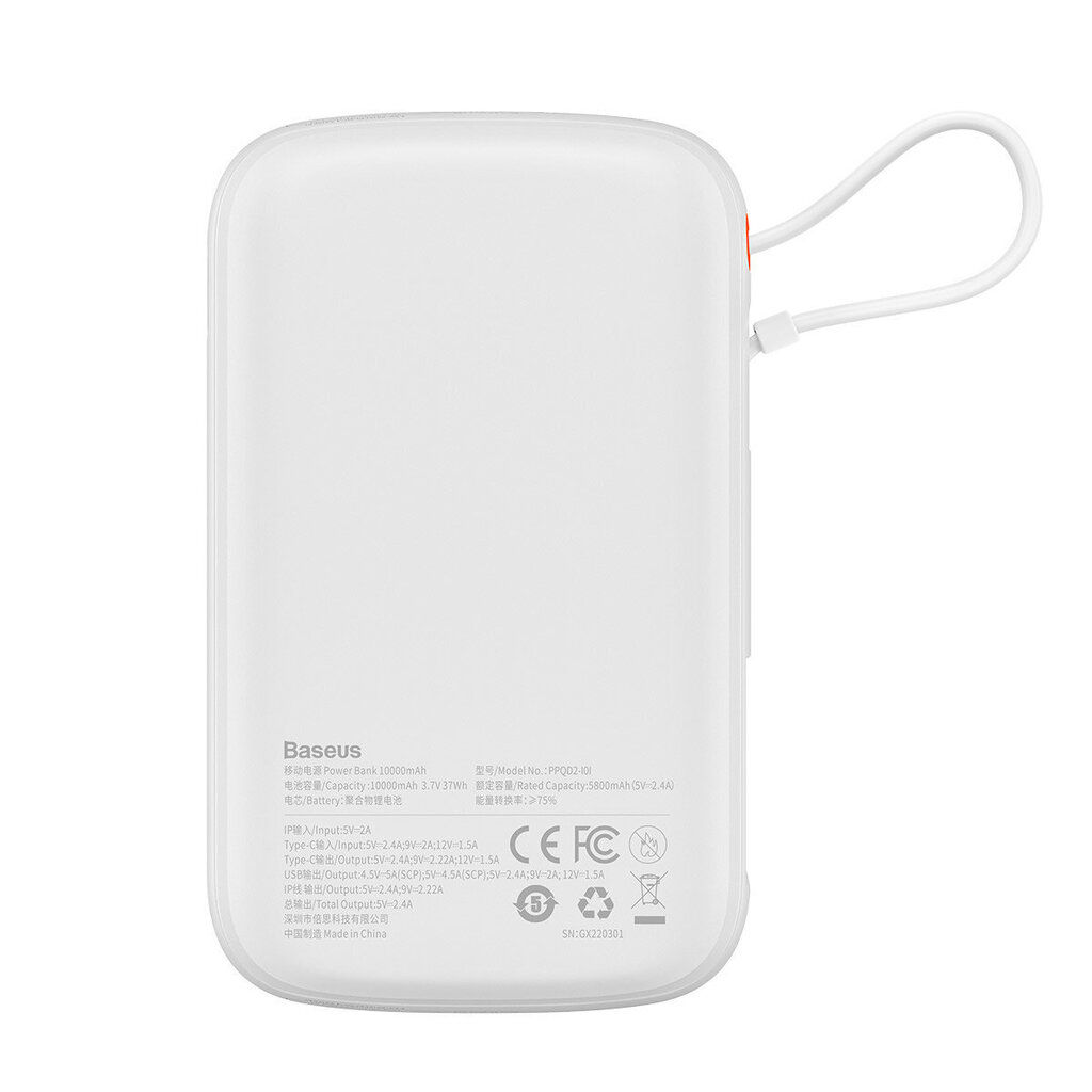 Baseus Qpow 10000mAh 20W QC/PD/SCP/FCP cena un informācija | Lādētāji-akumulatori (Power bank) | 220.lv