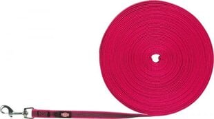 Trixie Tracking pavada, gumijas, S-M, 15 m/15 mm, rozā cena un informācija | Suņu pavadas | 220.lv
