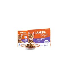 Влажный корм для кошек с курицей Iams Kitten, 85 г цена и информация | Консервы для котов | 220.lv