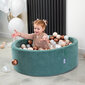 KiddyMoon apaļais bumbiņu baseins ar samta bumbiņām 90x30cm/300 bumbiņu ∅ 7 cm cena un informācija | Rotaļlietas zīdaiņiem | 220.lv