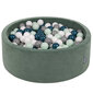 KiddyMoon apaļais bumbiņu baseins ar samta bumbiņām 90x30cm/200 bumbiņas ∅ 7 cm цена и информация | Rotaļlietas zīdaiņiem | 220.lv