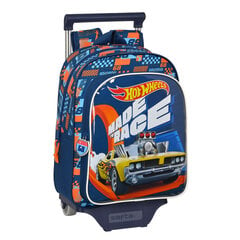 Skolas mugursoma ar riteņiem Hot Wheels Speed club Oranžs (27 x 33 x 10 cm) cena un informācija | Skolas somas | 220.lv