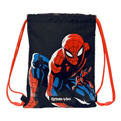 Mugursoma ar lencēm Spiderman Hero Melns (26 x 34 x 1 cm) cena un informācija | Skolas somas | 220.lv