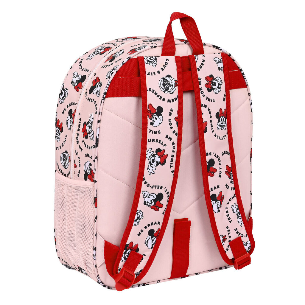 Skolas soma Minnie Mouse Me time Rozā (33 x 42 x 14 cm) cena un informācija | Skolas somas | 220.lv