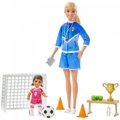 Mattel — Bārbijas futbola trenera rotaļu komplekts ar 2 lellēm un piederumiem cena un informācija | Rotaļlietas meitenēm | 220.lv