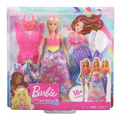 Mattel - Barbie Dreamtopia Dress Up Doll Gift Set Blonde With 3 Fashions цена и информация | Игрушки для девочек | 220.lv