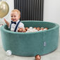 KiddyMoon apaļais bumbiņu baseins ar samta bumbiņām 90x30cm/300 bumbiņu ∅ 7 cm цена и информация | Rotaļlietas zīdaiņiem | 220.lv