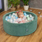 KiddyMoon apaļais bumbiņu baseins ar samta bumbiņām 90x30cm/300 bumbiņu ∅ 7 cm цена и информация | Rotaļlietas zīdaiņiem | 220.lv
