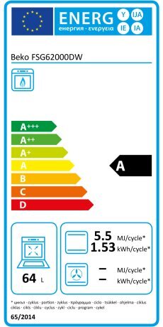 Beko FSG62000DWL cena un informācija | Gāzes plītis | 220.lv