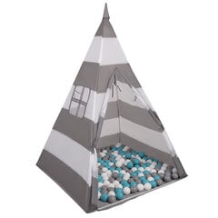 Игровая палатка Selonis Tipi с 900 шарами 6 см, серая цена и информация | Игрушки для малышей | 220.lv