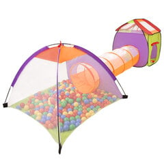 Selonis 3v1 spēļu telts ar tuneli rotaļu laukums PopUp bumbiņu baseins ar 400 bumbiņām bērniem цена и информация | Игрушки для малышей | 220.lv
