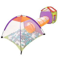 Selonis 3v1 spēļu telts ar tuneli rotaļu laukums PopUp bumbiņu baseins ar 200 bumbiņām bērniem cena un informācija | Rotaļlietas zīdaiņiem | 220.lv