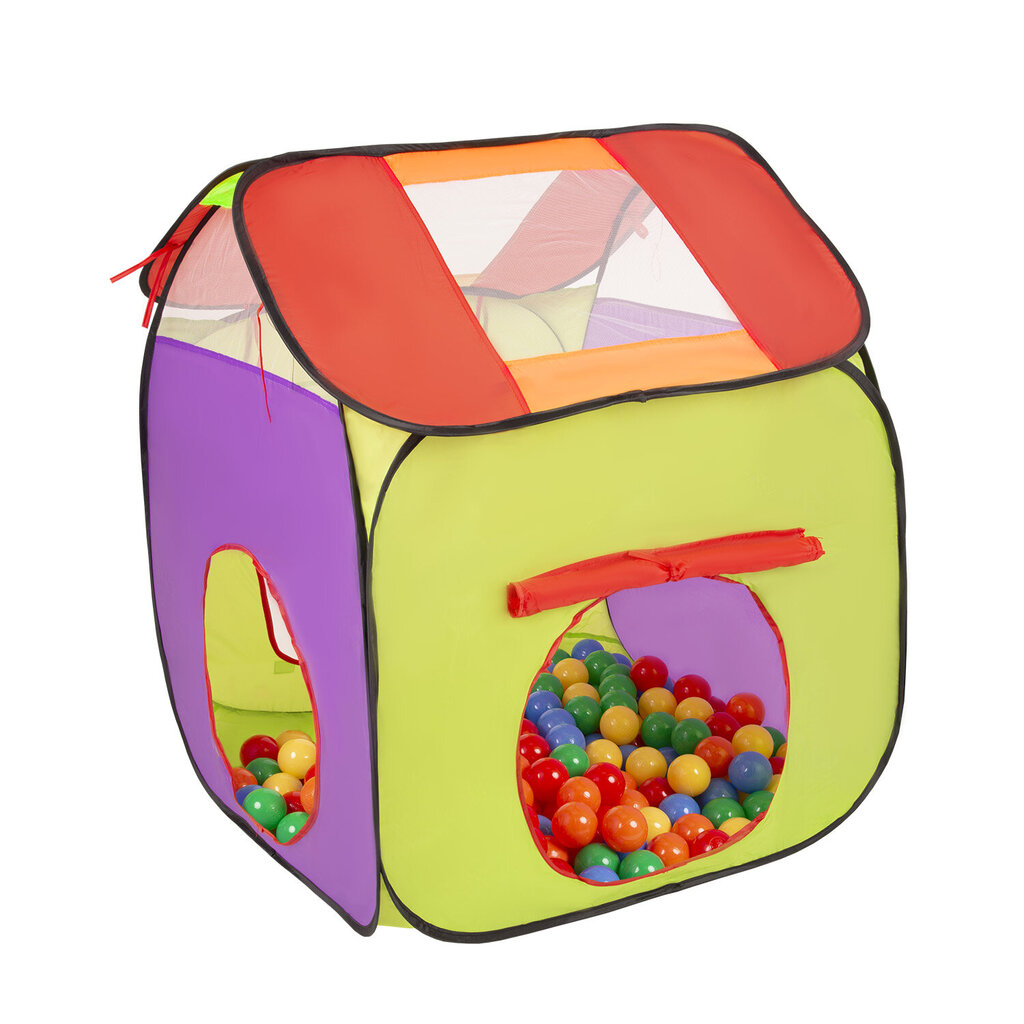 Selonis 3v1 spēļu telts ar tuneli rotaļu laukums PopUp bumbiņu baseins ar 900 bumbiņām bērniem cena un informācija | Rotaļlietas zīdaiņiem | 220.lv