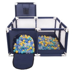 Квадратный манеж Selonis с 900 мячами, синий: зеленый/желтый/синий/красный/оранжевый цена и информация | Игрушки для малышей | 220.lv