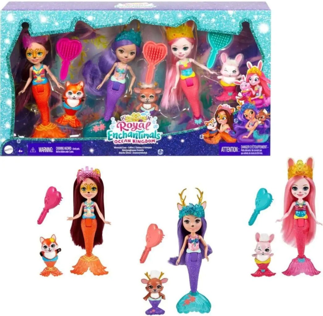 Mattel - Royal Enchantimals Ocean Kingdom lelles nāriņas цена и информация | Rotaļlietas meitenēm | 220.lv