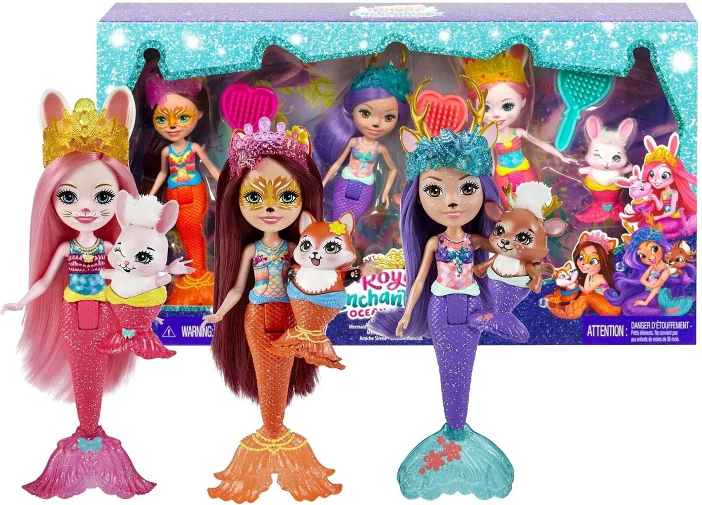 Mattel - Royal Enchantimals Ocean Kingdom lelles nāriņas цена и информация | Rotaļlietas meitenēm | 220.lv