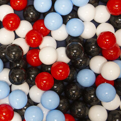 Квадратный манеж Selonis Square Play Pen Filed с 100 мячами, синий: черный/белый/красный/голубой цена и информация | Игрушки для малышей | 220.lv