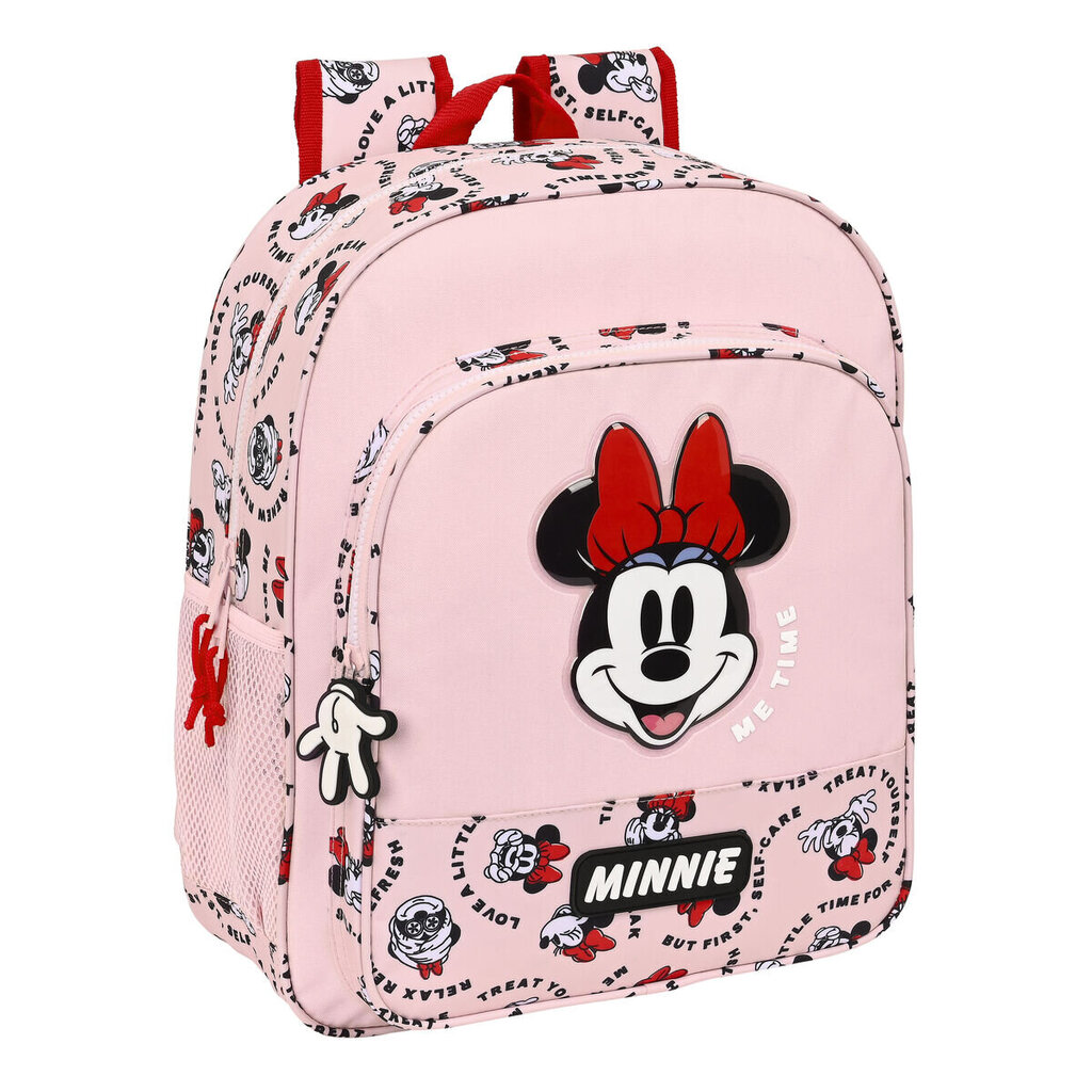 Skolas soma Minnie Mouse Me time Rozā (32 x 38 x 12 cm) cena un informācija | Skolas somas | 220.lv