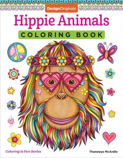 Hippie Animals Coloring Book cena un informācija | Grāmatas par veselīgu dzīvesveidu un uzturu | 220.lv