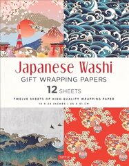 Japanese Washi Gift Wrapping Papers - 12 Sheets: 18 x 24 inch (45 x 61 cm) Wrapping Paper цена и информация | Энциклопедии, справочники | 220.lv