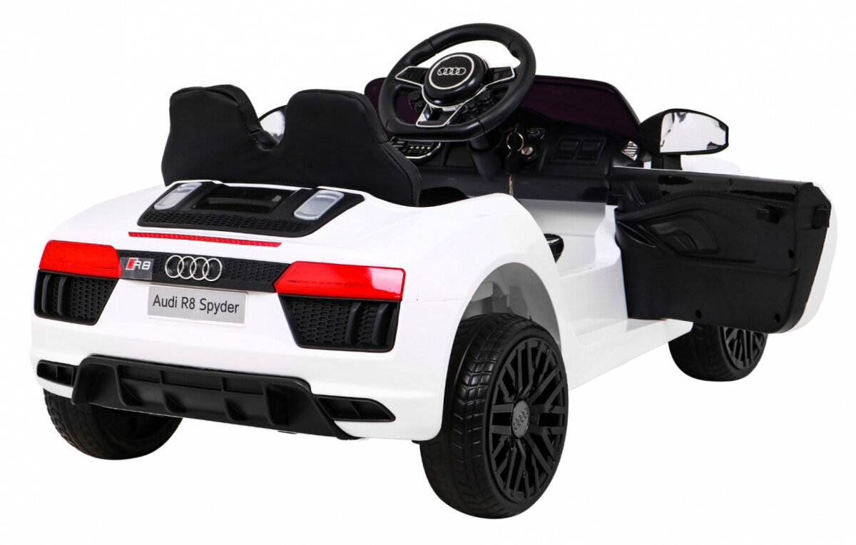 Elektromobilis "Audi R8", balts cena un informācija | Bērnu elektroauto | 220.lv