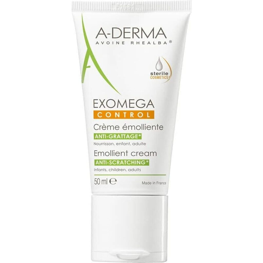 Ķermeņa krēms A-Derma Exomega Control Anti-Scratch Emollient Cream, 50 ml цена и информация | Ķermeņa krēmi, losjoni | 220.lv