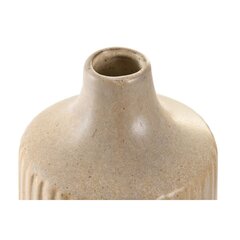 Vāze DKD Home Decor Bēšs Balts Keramika (11 x 11 x 24.5 cm) cena un informācija | Vāzes | 220.lv