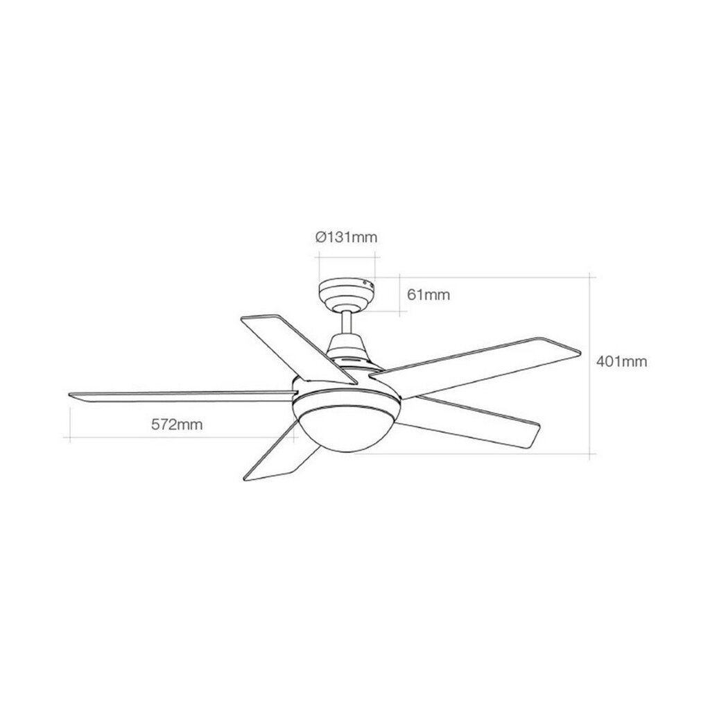 Griestu lampa- ventilators EDM Adriatico Balts 60 W cena un informācija | Griestu lampas-ventilatori | 220.lv