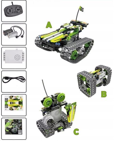 Konstruktors Robots 3in1 ar tālvadības pulti cena un informācija | Konstruktori | 220.lv