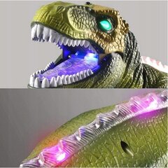 Zaļš T-Rex kustīgs gaismas dinozaurs cena un informācija | Attīstošās rotaļlietas | 220.lv