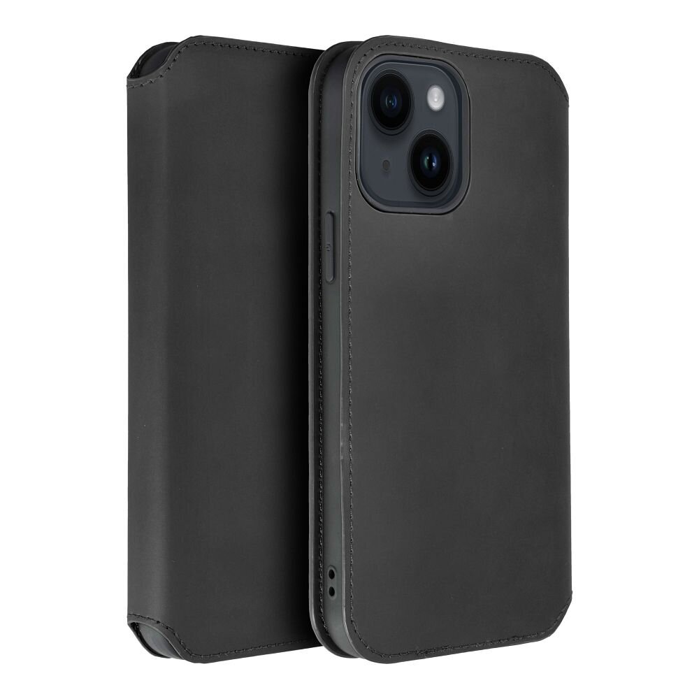 Dual pocket book for IPHONE 14 PLUS melnā krāsā cena un informācija | Telefonu vāciņi, maciņi | 220.lv