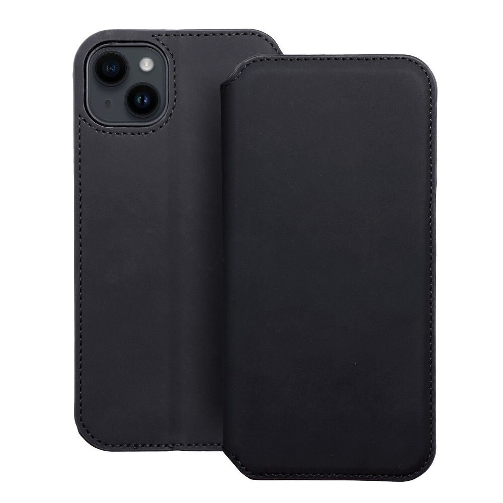 Dual pocket book for IPHONE 14 PLUS melnā krāsā cena un informācija | Telefonu vāciņi, maciņi | 220.lv