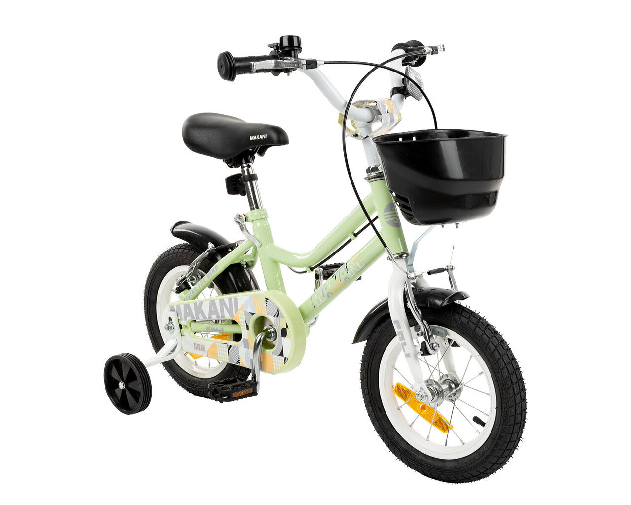 Bērnu velosipēds Makani 12", zaļš цена и информация | Velosipēdi | 220.lv