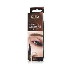 Карандаш для бровей Delia Eyebrow Expert Brown, 1шт. цена и информация | Тушь, средства для роста ресниц, тени для век, карандаши для глаз | 220.lv