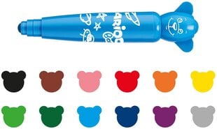 Фломастеры для малышей Carioca Baby Teddy Markers 1+, 12 цветов цена и информация | Принадлежности для рисования, лепки | 220.lv
