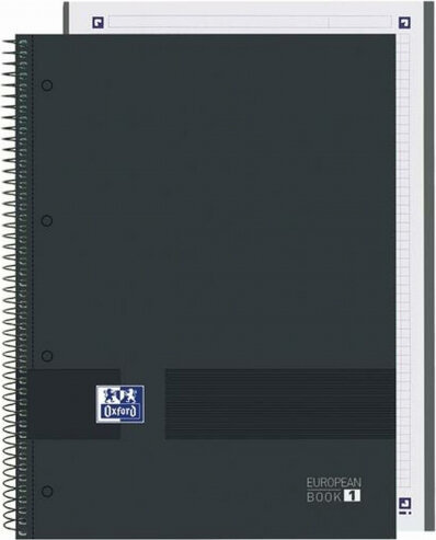 Oxford Piezīmju klade Oxford European Book Write&Erase Melns A4 80 Loksnes 5 gb. cena un informācija | Burtnīcas un papīra preces | 220.lv