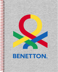Benetton Piezīmju Grāmata Benetton Pop Pelēks A4 (120 Loksnes) cena un informācija | Burtnīcas un papīra preces | 220.lv
