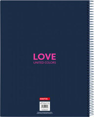 Benetton Piezīmju Grāmata Benetton Love Tumši Zils A4 (120 Loksnes) cena un informācija | Burtnīcas un papīra preces | 220.lv