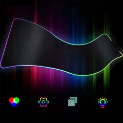 Большой коврик для мыши и клавиатуры RGB 80x30см цена и информация | Мыши | 220.lv